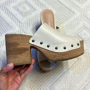 SHU SHOP - Gina Open Toe Clog Wedge Heel